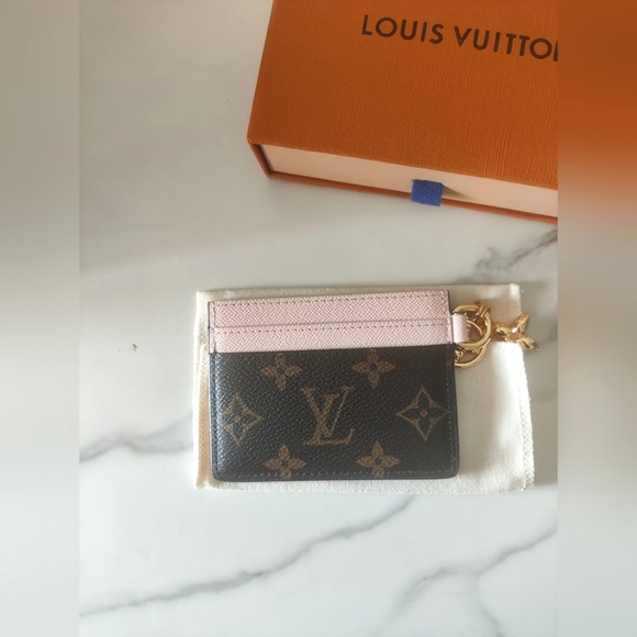 Louis Vuitton Accessories - Louis Vuitton Charms Pink and Brown Card Holder